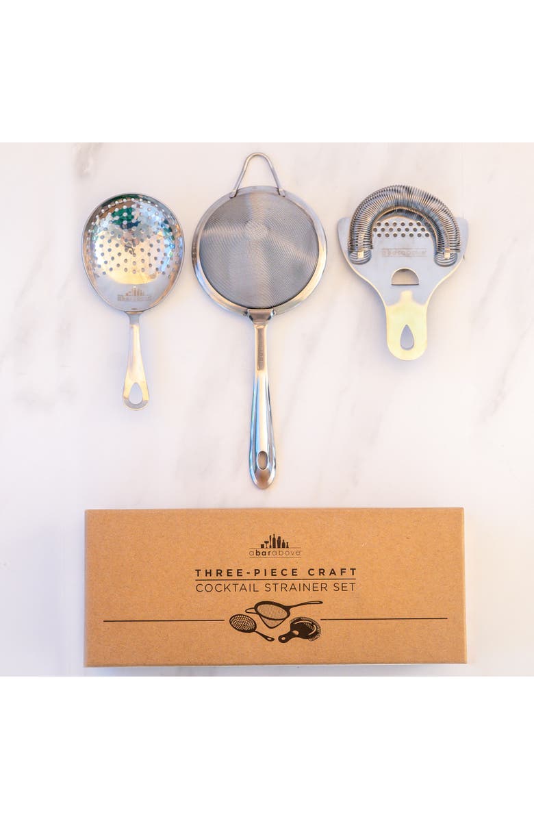 A Bar Above 3-Piece Cocktail Strainer Set, Alternate, color, Stainless Steel