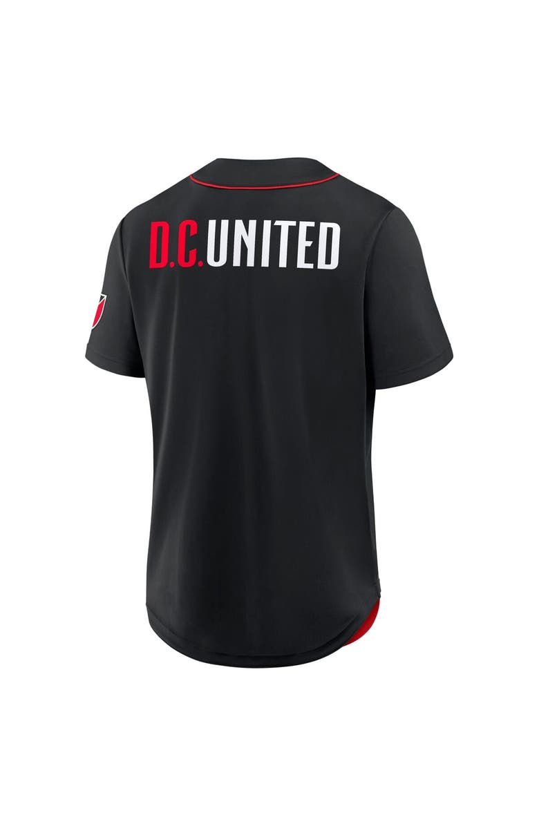 FANATICS Men's Fanatics Black D.C. United Injury Time Baseball Jersey, Alternate, color, 