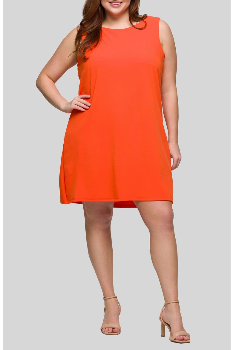 Sleeveless Shift Dress, Main, color, ORANGE