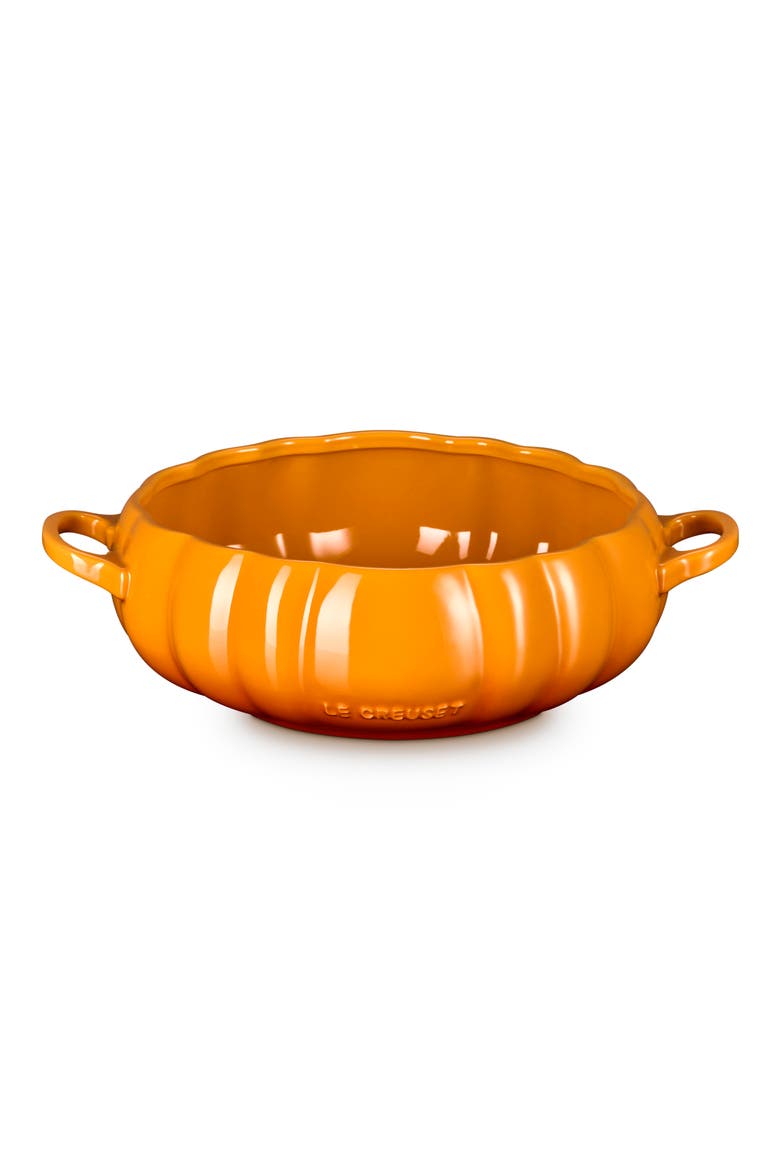 Pumpkin Stoneware Serving Bowl, Main, color, PERSIMMON