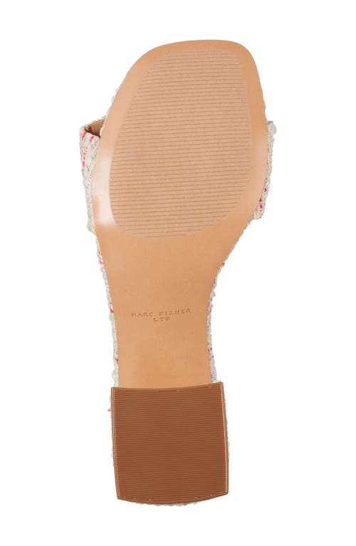 Marc Fisher Olysa Slide Sandal In Light Natural/red