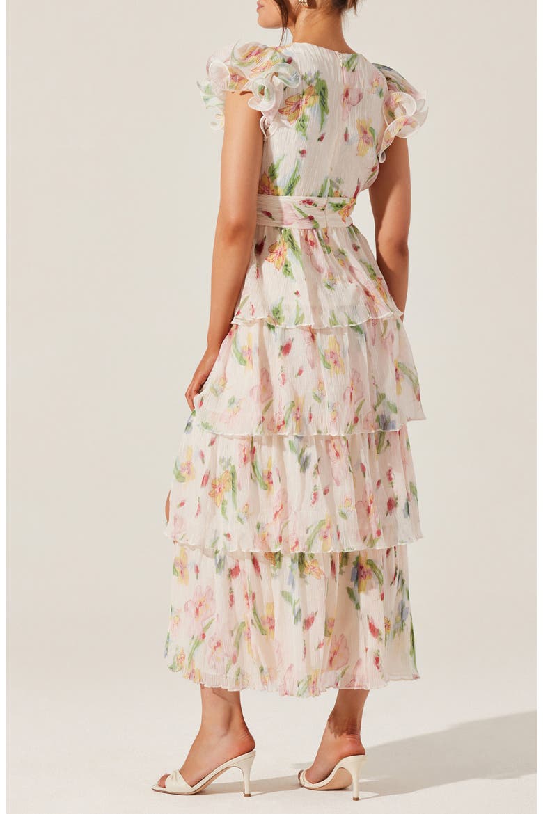 Emporia TIered Ruffle Dress, Alternate, color, CREAM PINK FLORAL