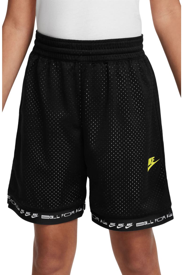 Kids' Culture of Basketball Dri-FIT Reversible Shorts, Main, color, BLACK/ WHITE/ OPTI YELLOW
