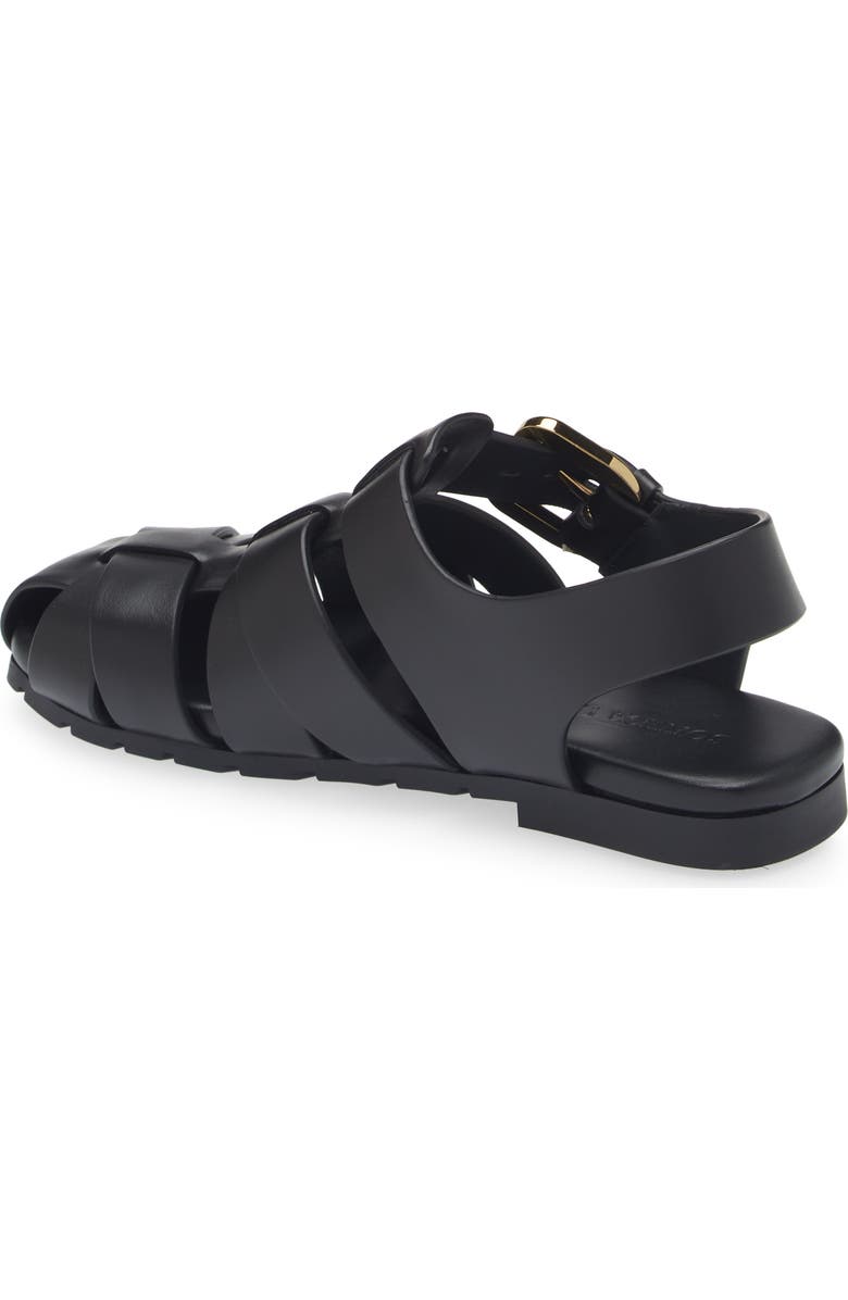 Bottega Veneta Alfie Fisherman Sandal, Alternate, color, Black