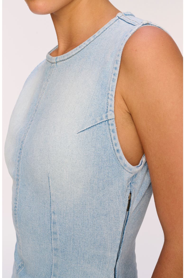 Esme Sleeveless Denim Midi Dress, Alternate, color, LT. FOUNTAIN