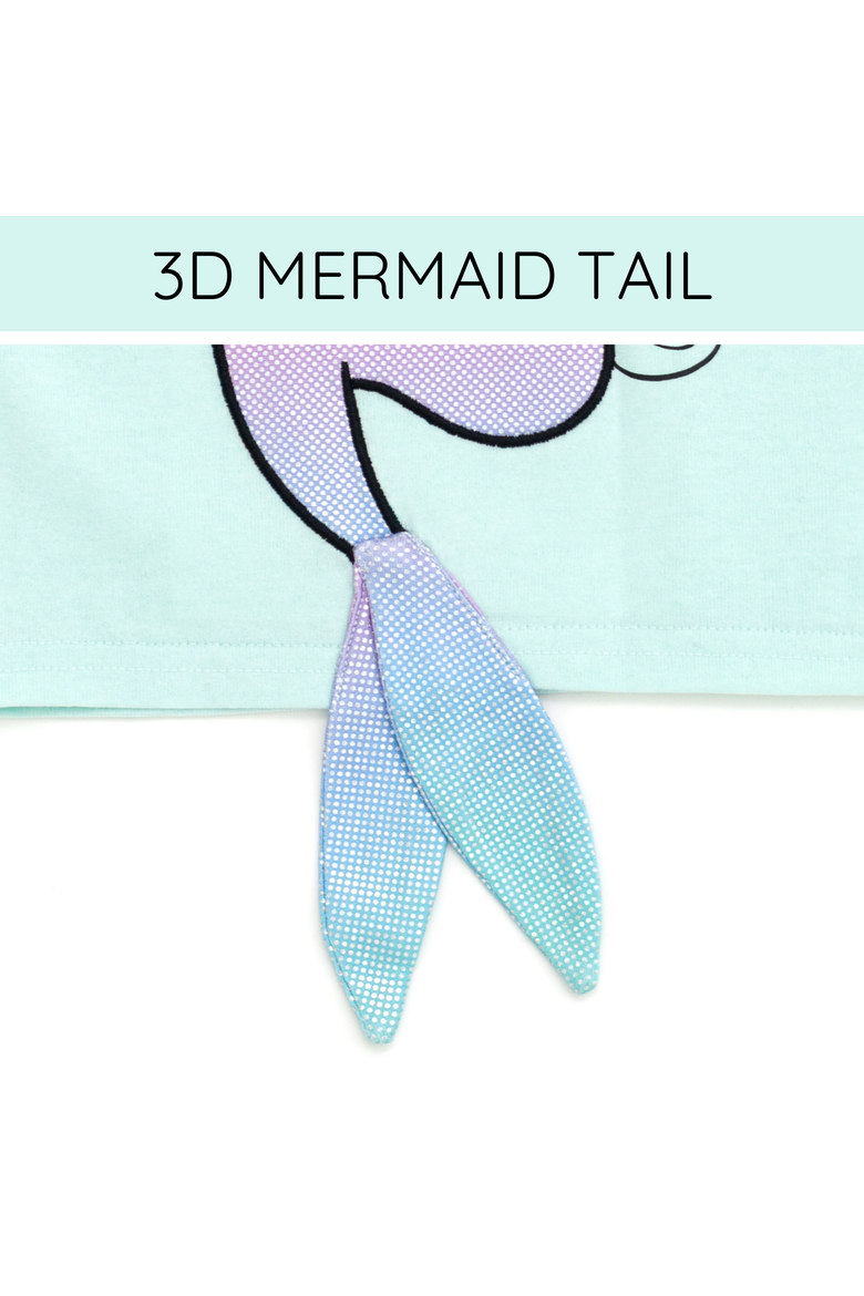 The Little Mermaid Princess Ariel Sequin T-Shirt, Alternate, color, Mint Green Ariel