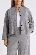 Eileen Fisher Check Print Jacket