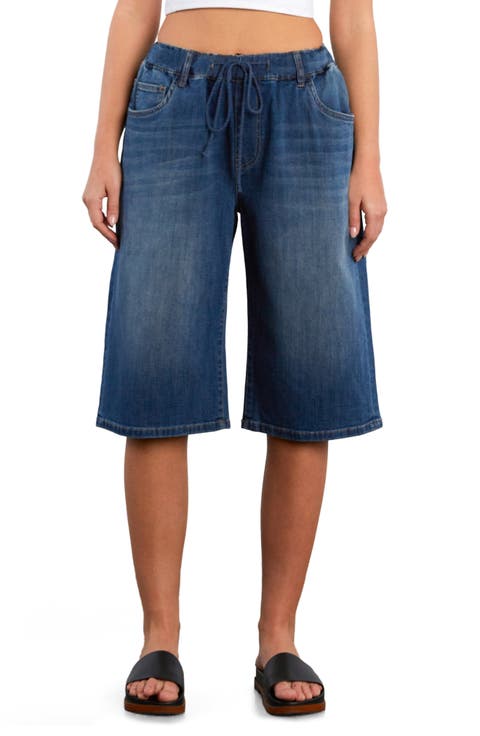 Hob Drawstring Denim Shorts