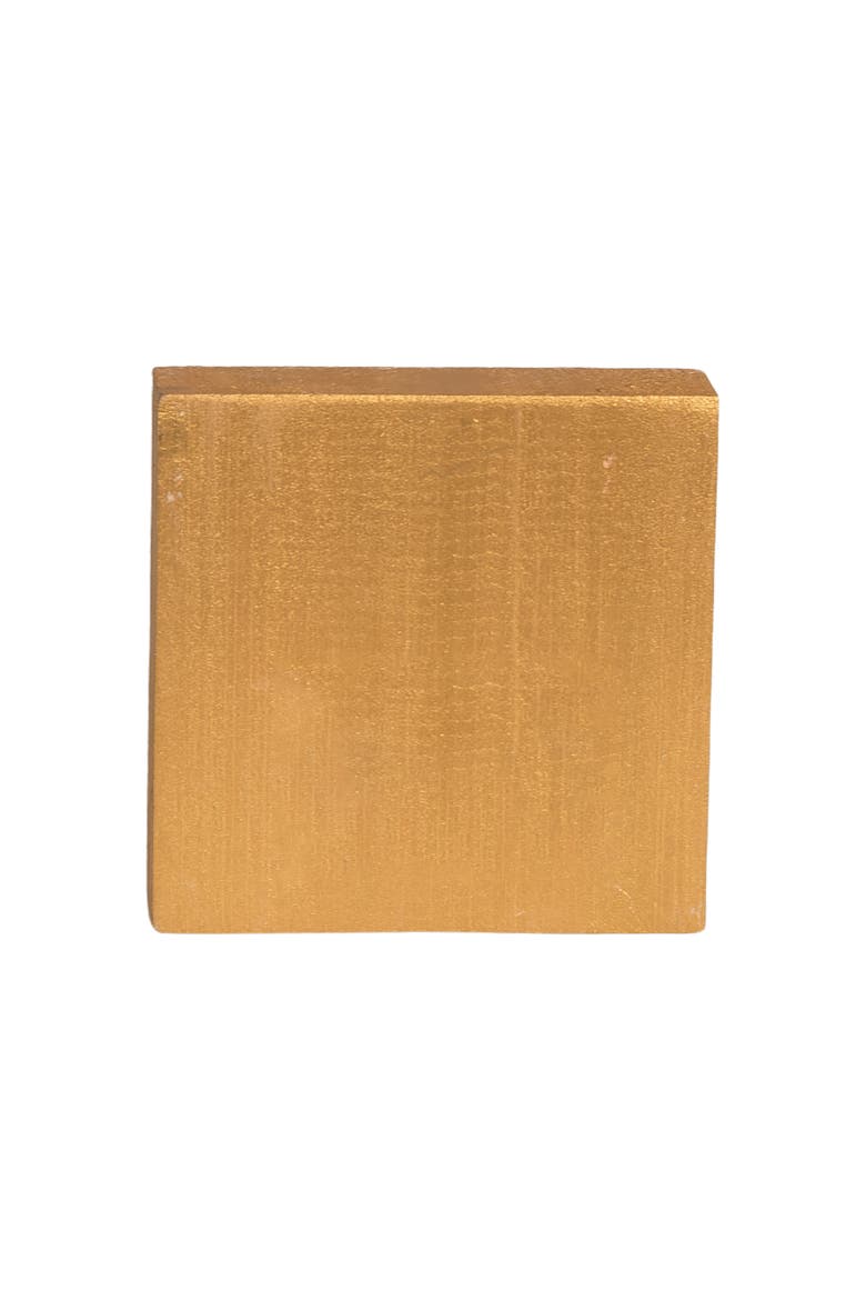 Wood and Acrylic Block Gold Angel Multicolored for Spring Home Decor, Alternate, color, Beige