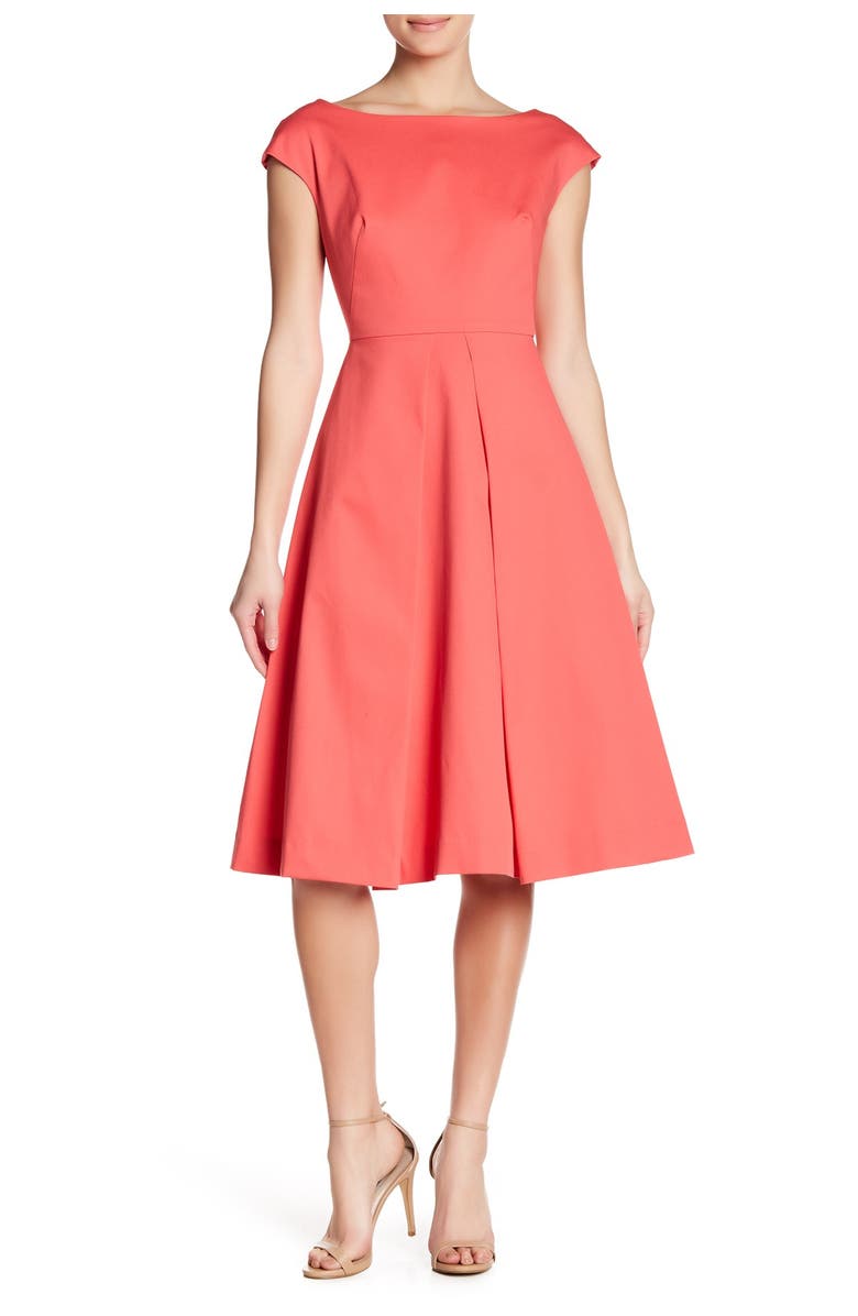 Milly Clara Boatneck Fit & Flare Dress, Main, color, 