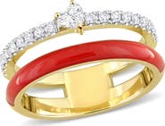 Julianna B. 1/3 CTW Diamond & Red Enamel Heart Ring 14k