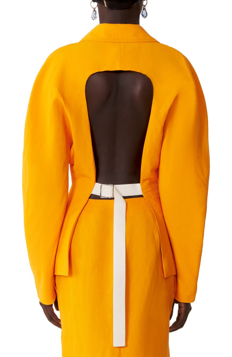 Lanvin Paper And Viscose Open-Back Jacket, Alternate, color, Mandarin