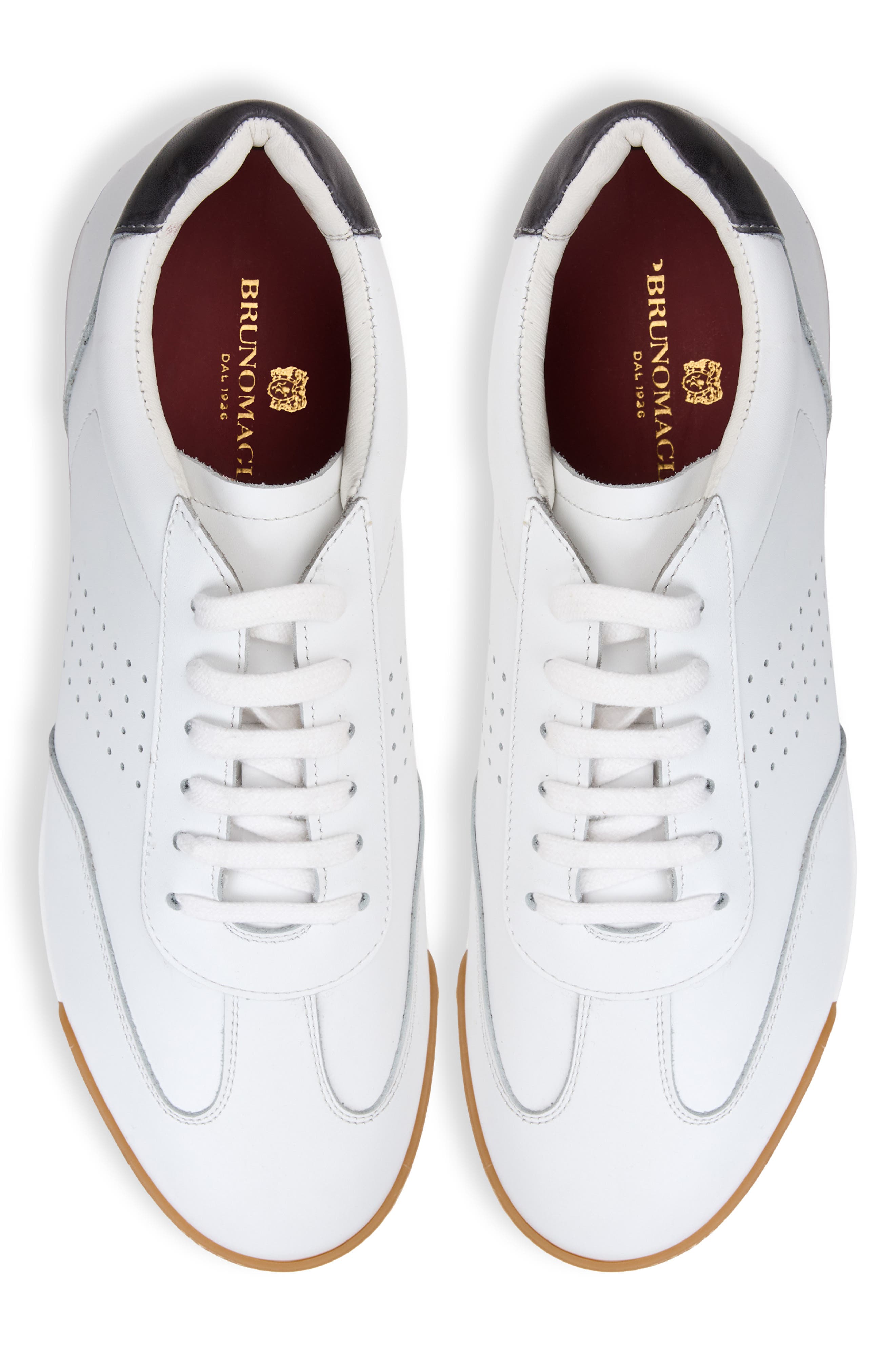Brozzi Low Top Leather Sneaker, Alternate, color, WHITE CALF