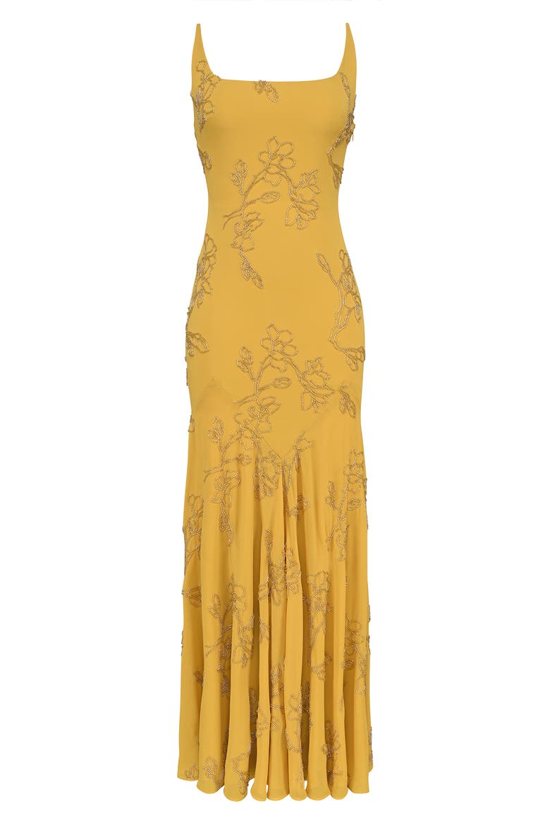 beaded georgette dress One-Shoulder Beaded Georgette Dress by georges hobeika Elilhaam