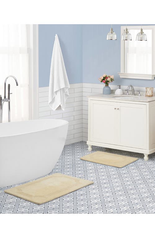 Laura Ashley Reversible Cotton Bath Rug In Yellow