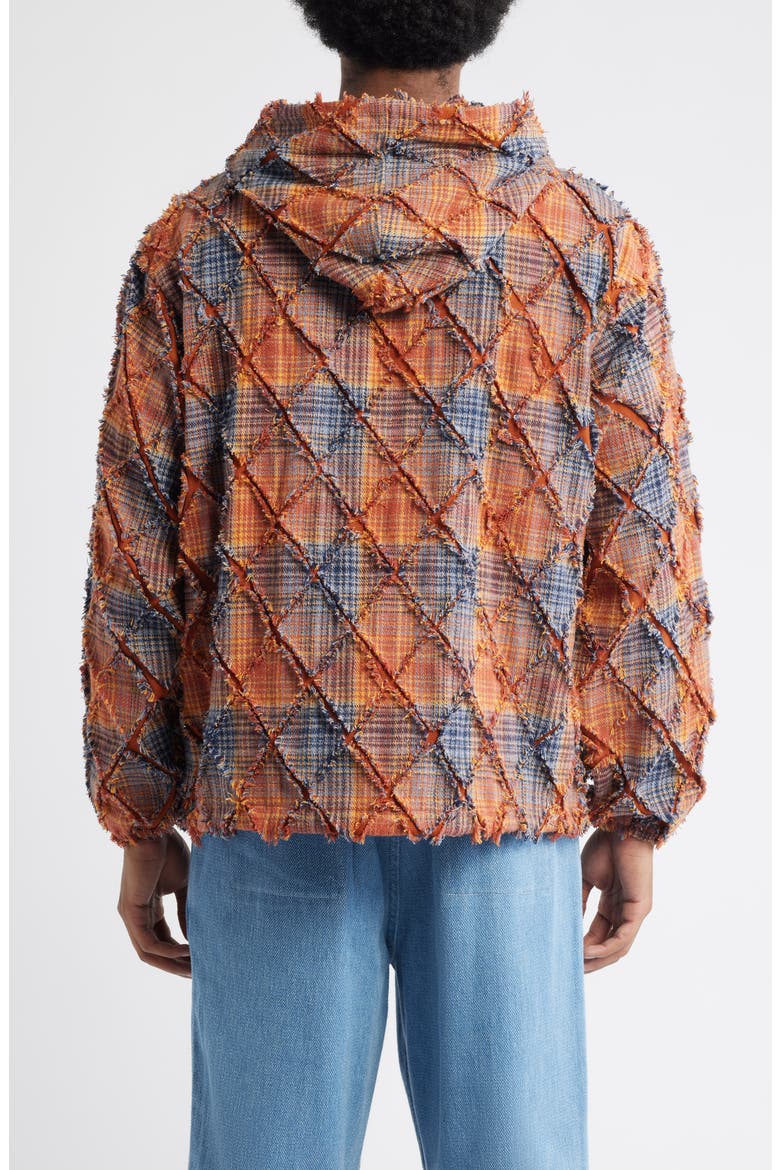 Mystic Flannel Poncho Hoodie, Alternate, color, ORANGE