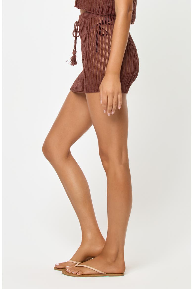 Sandar Cotton Cover-Up Skirt, Alternate, color, CAFE