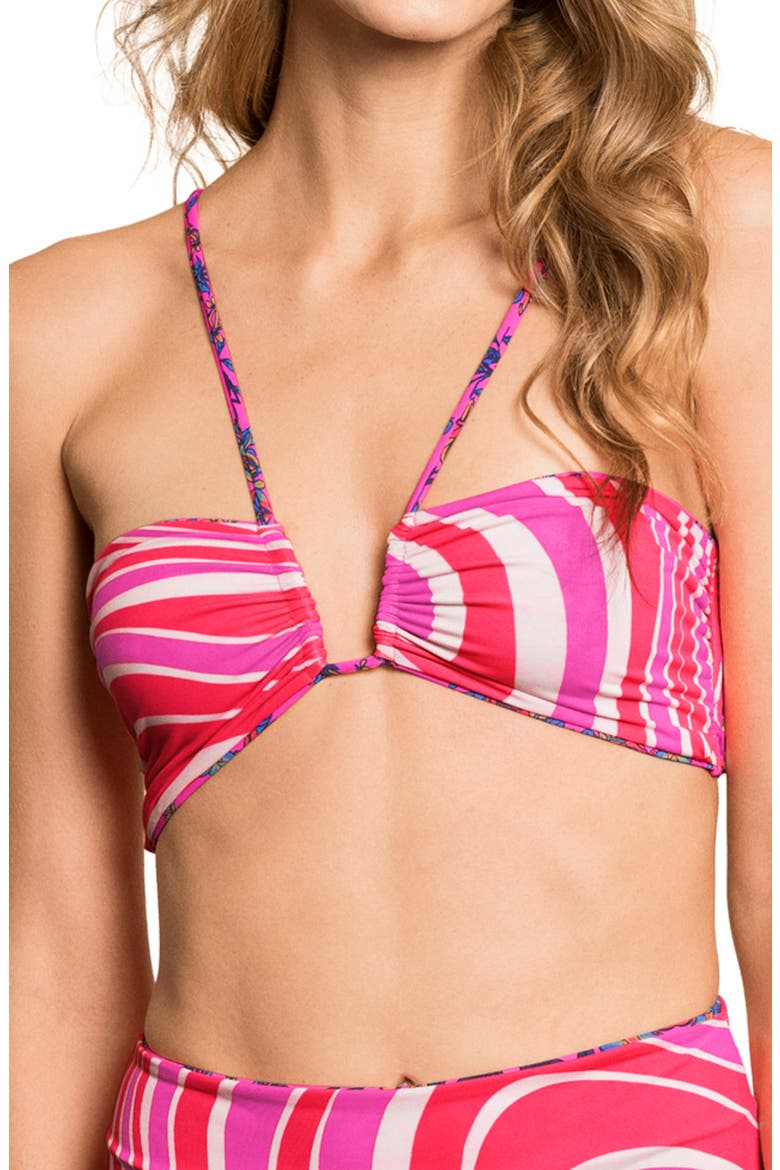 Kaleidoscope Ursule Reversible Bikini Top, Alternate, color, PINK