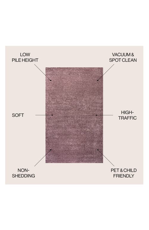 Jonathan Y Haze Solid Low-pile Area Rug In Purple