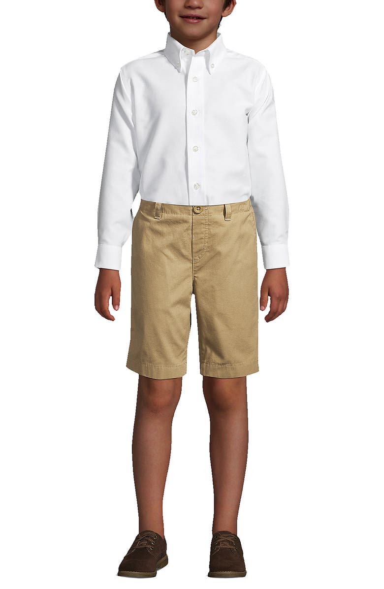 Lands' End Kids Pull On Shorts, Alternate, color, Khaki