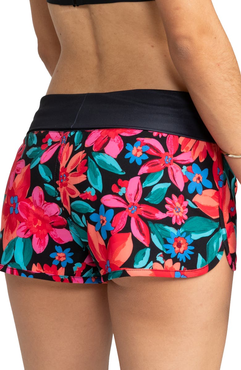 Roxy Floral Swim Shorts, Alternate, color, 