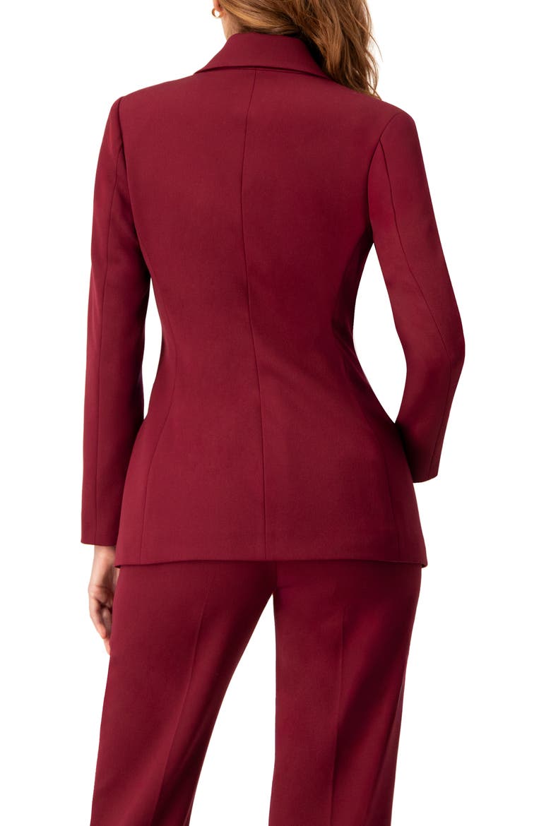 Tailored Single-Button Blazer, Alternate, color, Wine