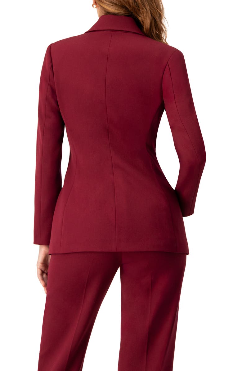 IVONNE Tailored Single-Button Blazer, Alternate, color, Wine