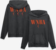 FANATICS Men's Fanatics Black WNBA Relaxed Washed Hoodie
