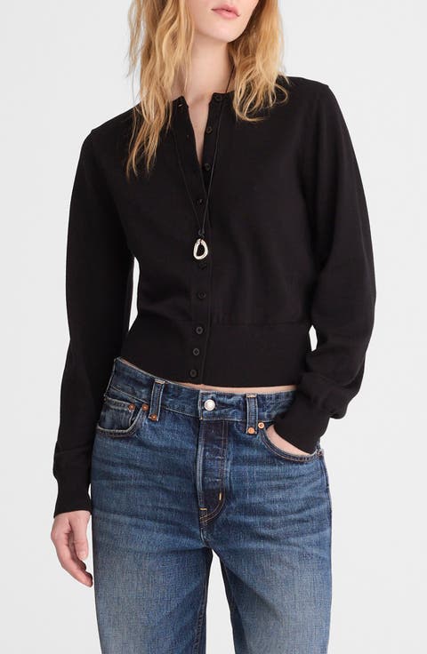 Button Front Cotton Cardigan