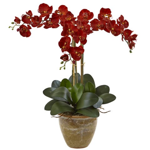 Triple Stem Phalaenopsis Artificial Arrangement, Seasonal