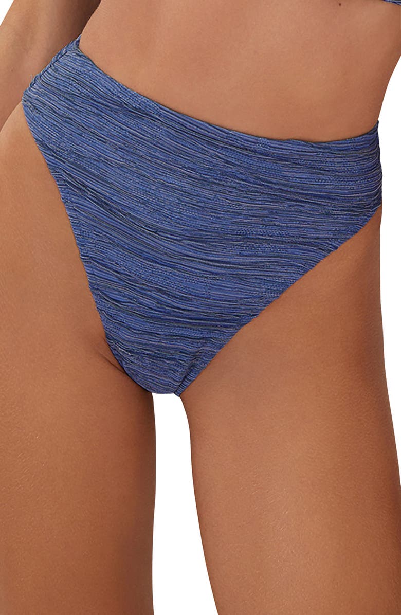 ViX Paula Hermanny Solid Gigi Hot High Waist Bikini Bottoms, Main, color, Blue