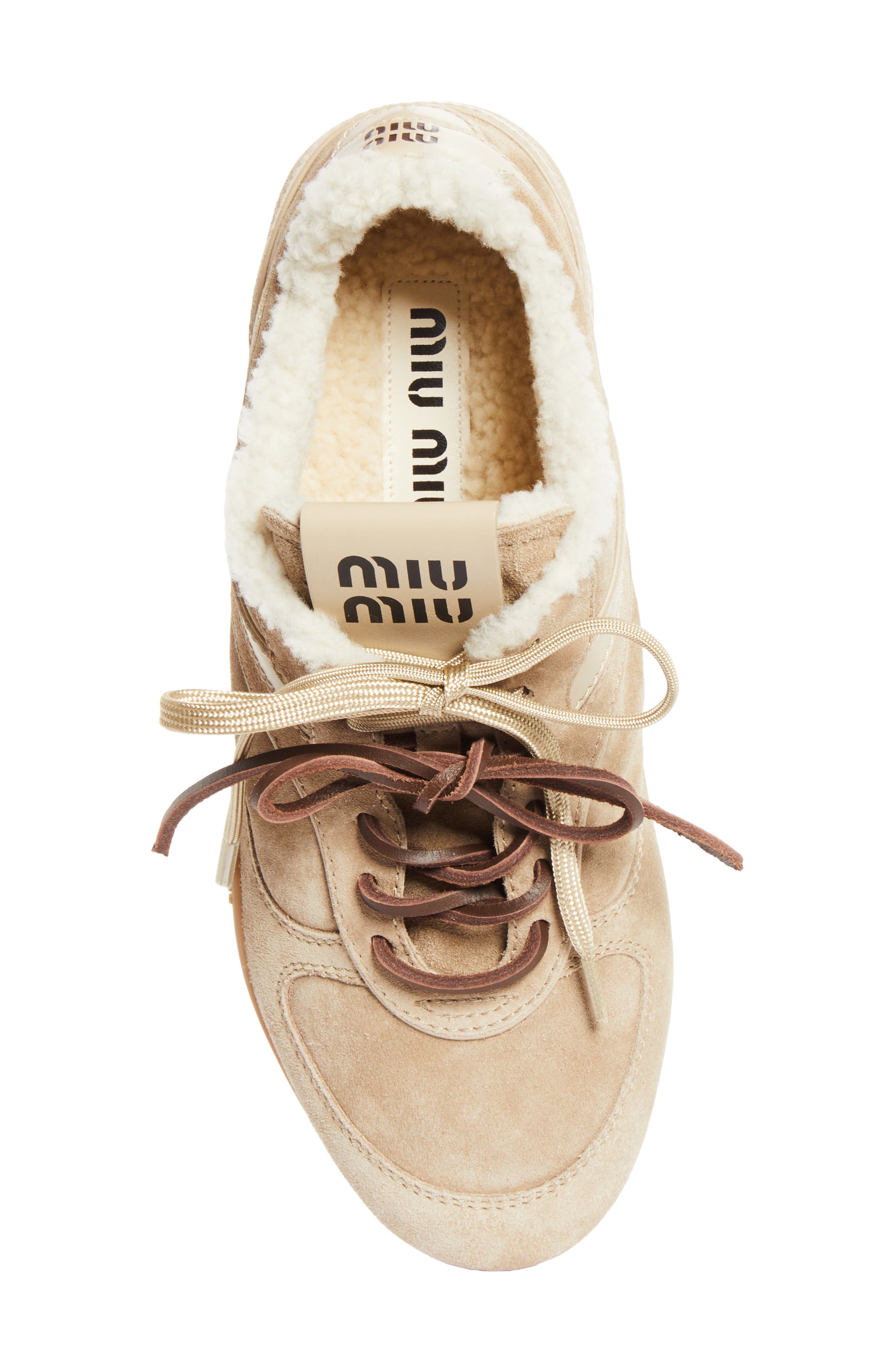 Gymnasium Genuine Shearling Lined Sneaker, Alternate, color, DESERTO
