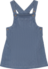 FYI Striped Denim Wide Strap Front Pocket Jumper