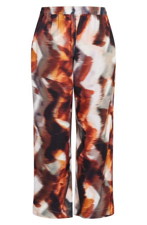 City Chic Mira Printed Wide Leg Pants In Multi