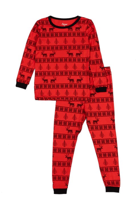 2-pc. Soft Stretch Viscose Matching Family Holiday Pajamas (Toddler, Little Kid & Big Kid)