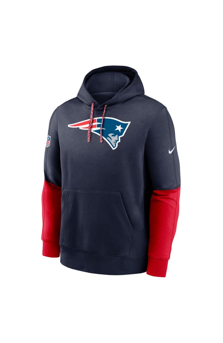 Nike Men's Nike Navy New England Patriots 2024 Sideline Club Pullover Hoodie, Alternate, color, Navy