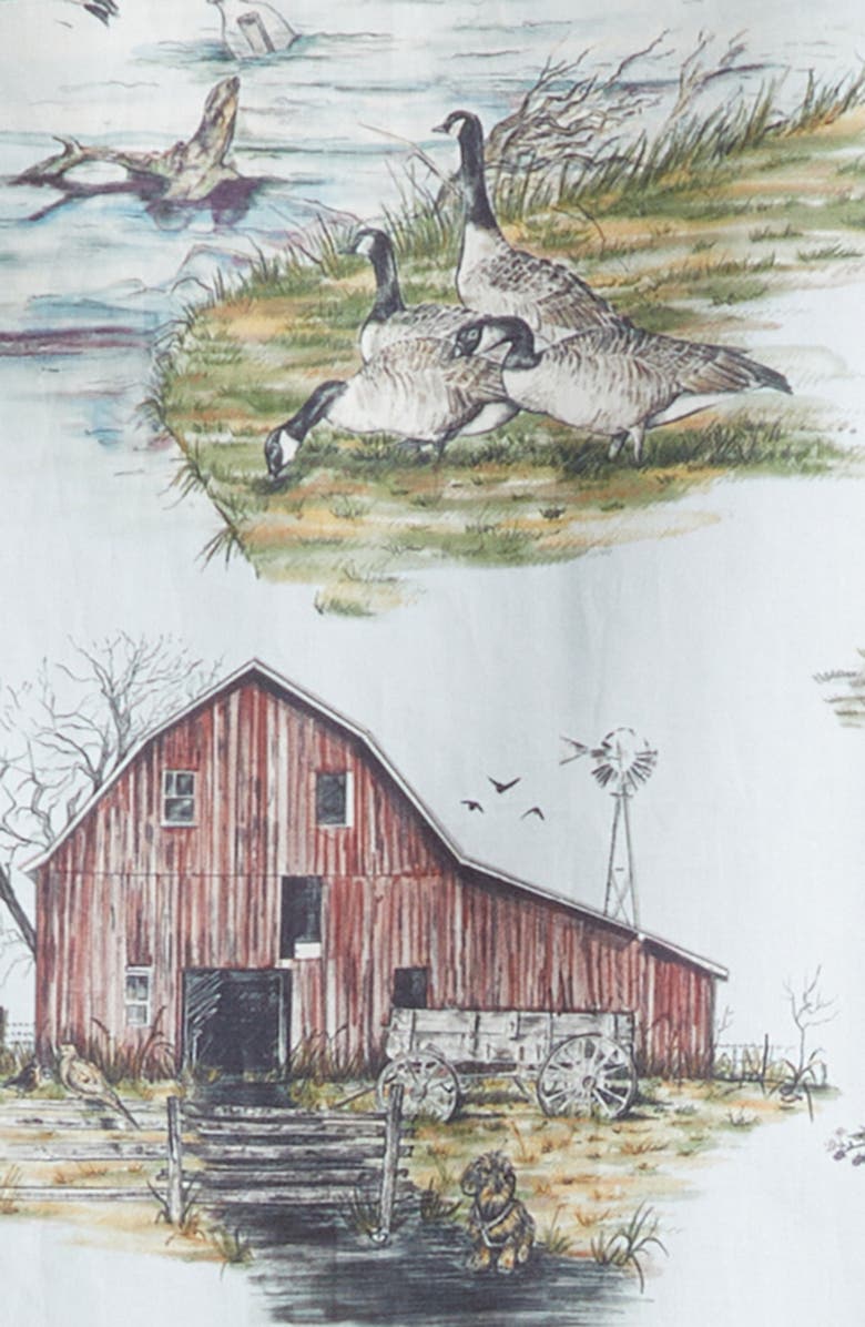 Thom Browne Scenic Straight Fit Cotton Poplin Button-Down Shirt, Alternate, color, Seasonal Multi