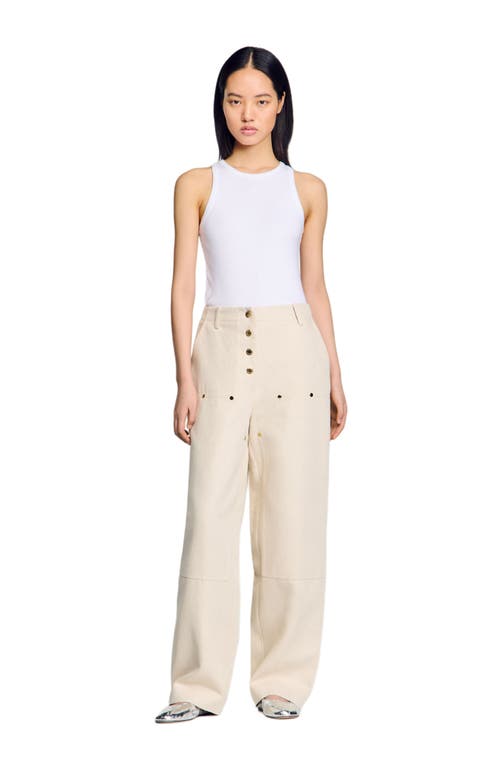 Sandro Carpenter Jeans In Oats