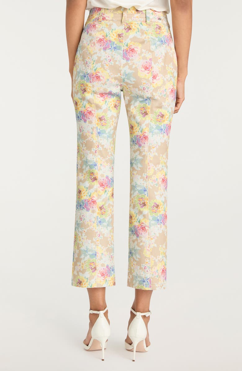 Cinq à Sept Dorothea Floral Print Jeans, Alternate, color, Khaki Multi