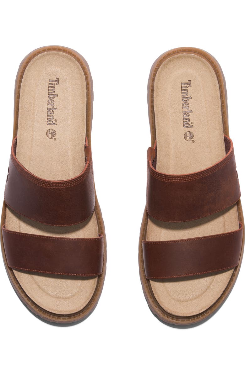 Timberland Clairemont Way Slide Sandal, Alternate, color, Dark Red Full Grain