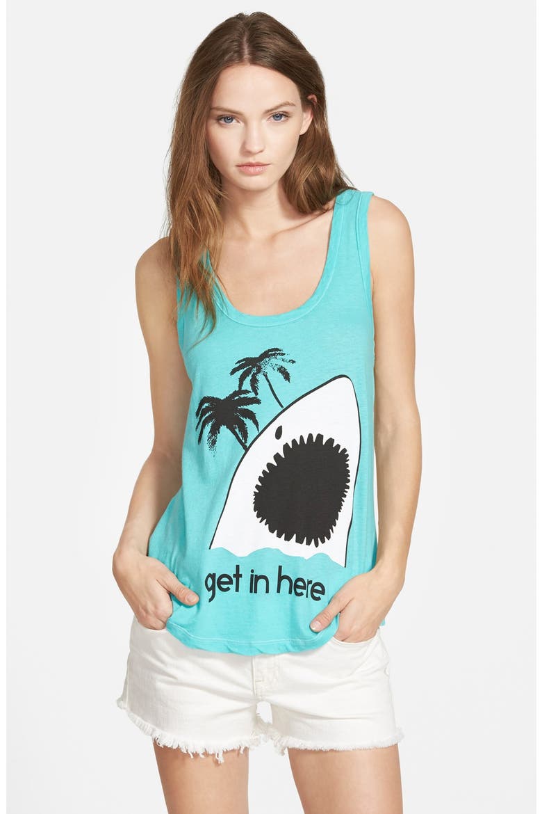 'Shark Bite' Tank, Main, color, BUBBLE BATH