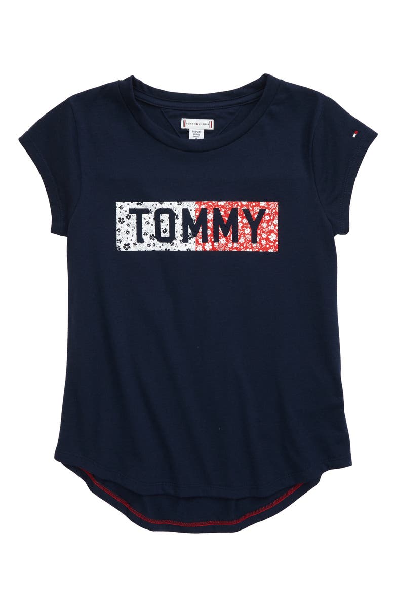 Tommy Hilfiger Ditsy Flag Graphic Tee, Main, color, 