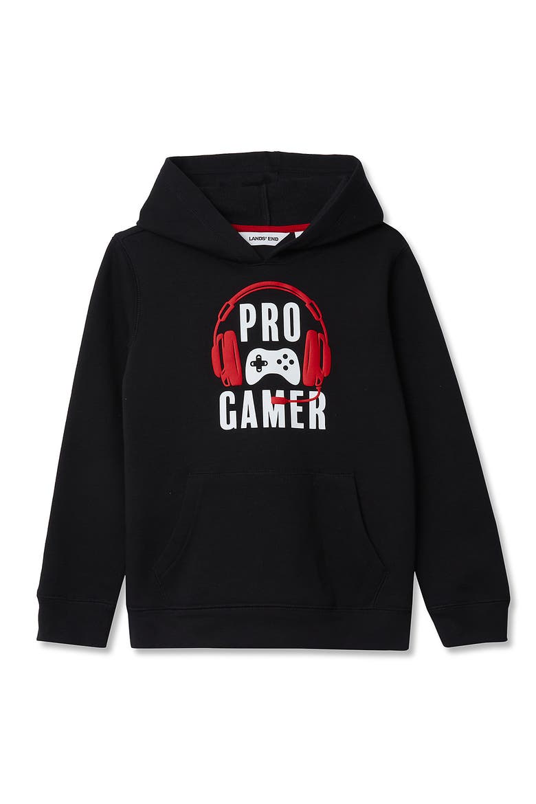 Kids Fleece Pullover Hoodie, Main, color, Gamer Red/Black