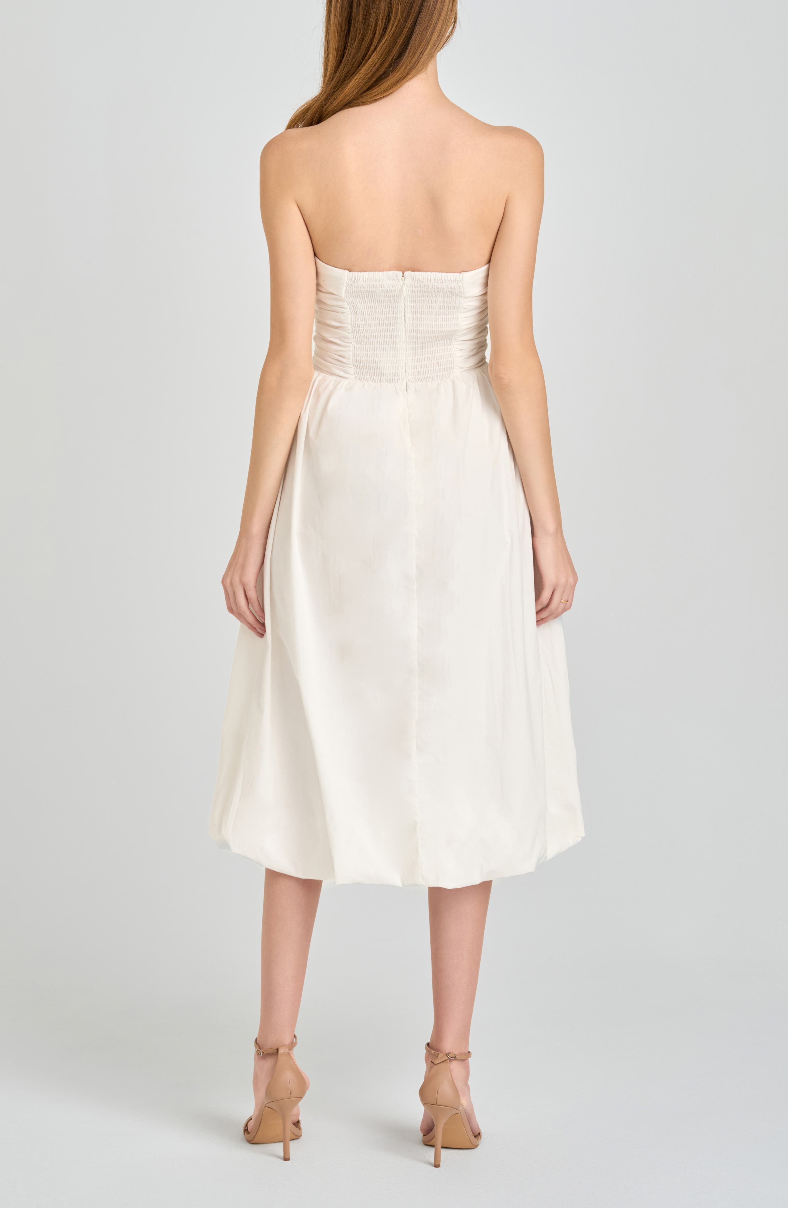 Katherine Bubble Hem Stretch Cotton Midi Dress - image 2