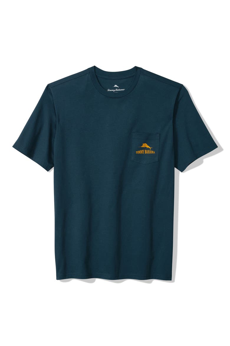 Plays Well with Otters Pocket Graphic T-Shirt, Alternate, color, NAVY