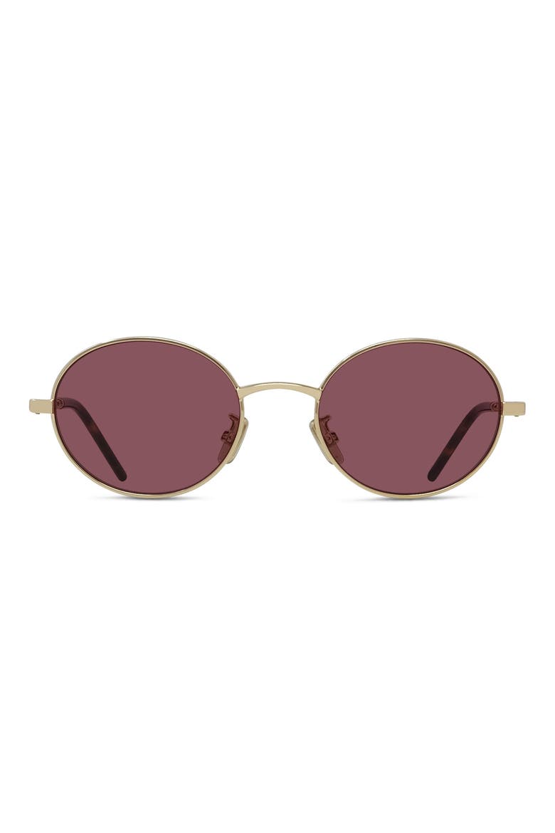 City 51mm Oval Sunglasses, Main, color, GOLD / VIOLET