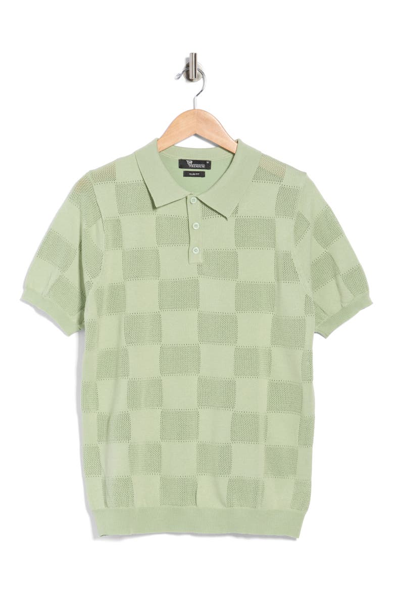Slim Fit Polo Sweater, Alternate, color, SAGE