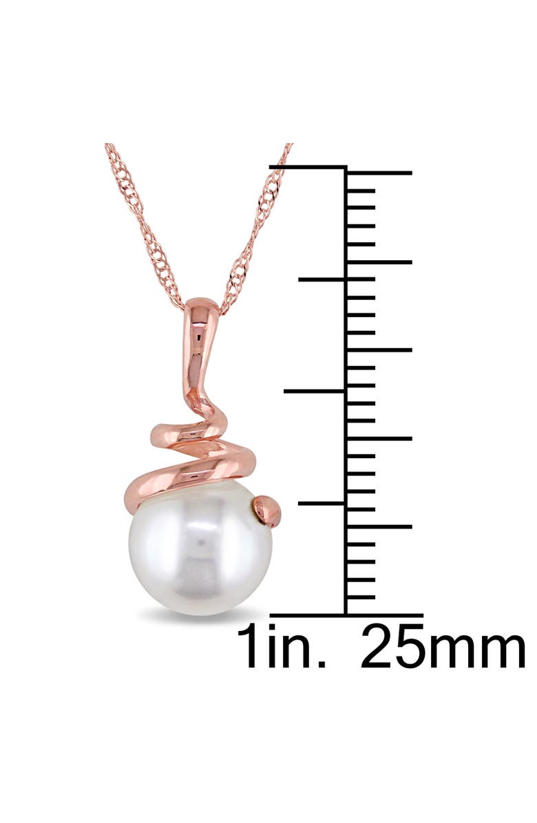 Julianna B. Cultured Pearl Swirl Pendant Necklace 14k, Alternate, color, Pearl