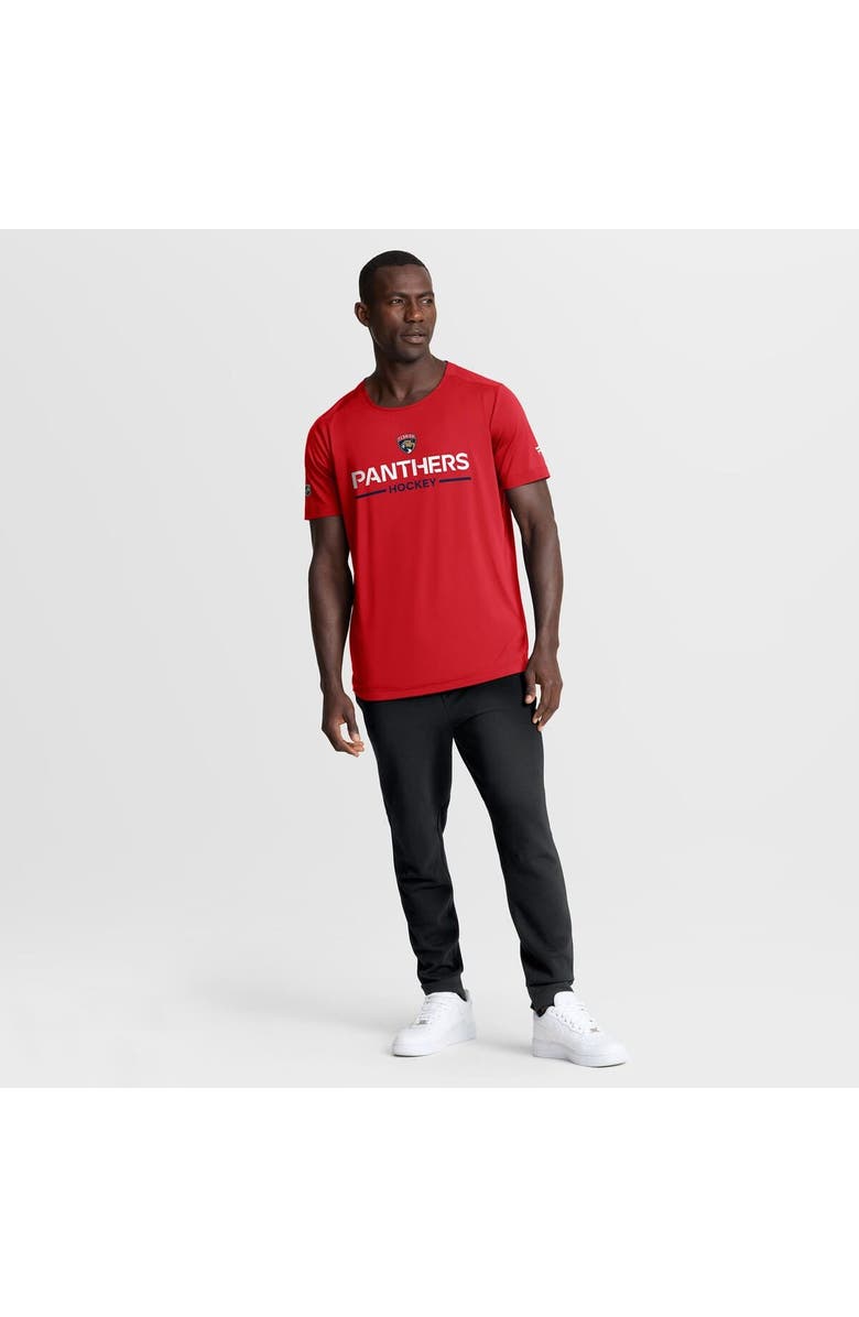 FANATICS Men
s Fanatics Red Florida Panthers Authentic Pro Rink Tech T-Shirt, Alternate, color, Red