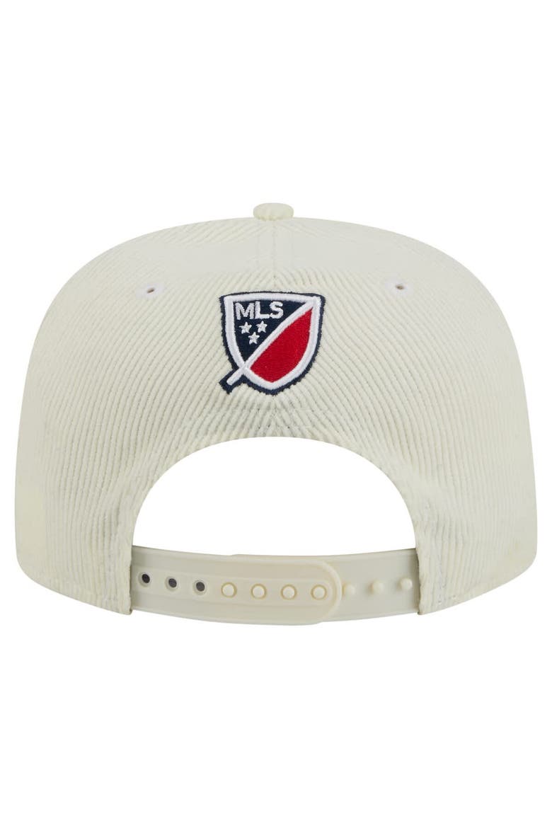 Men's New Era  Cream New England Revolution 2025 Kickoff Snapback Golfer Hat, Alternate, color, Cream